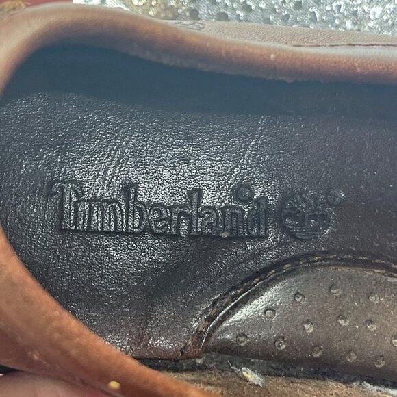 Timberland Leather Loafer Lug Sole Sz 6 Women's Brown VTG - Picture 8 of 9